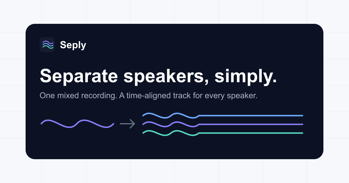 Seply AI Speaker Separation